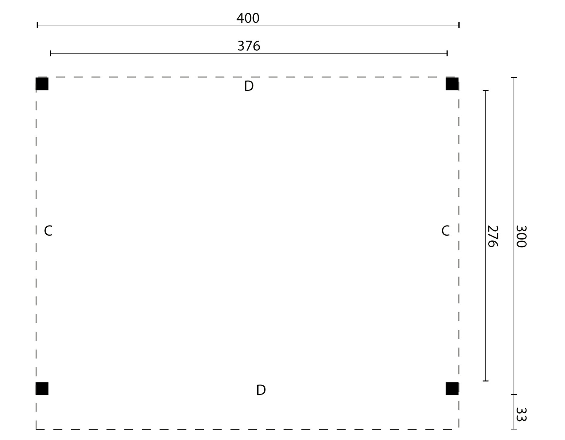 DHZ Overkapping Zoutelande 400 x 330 cm - Douglas