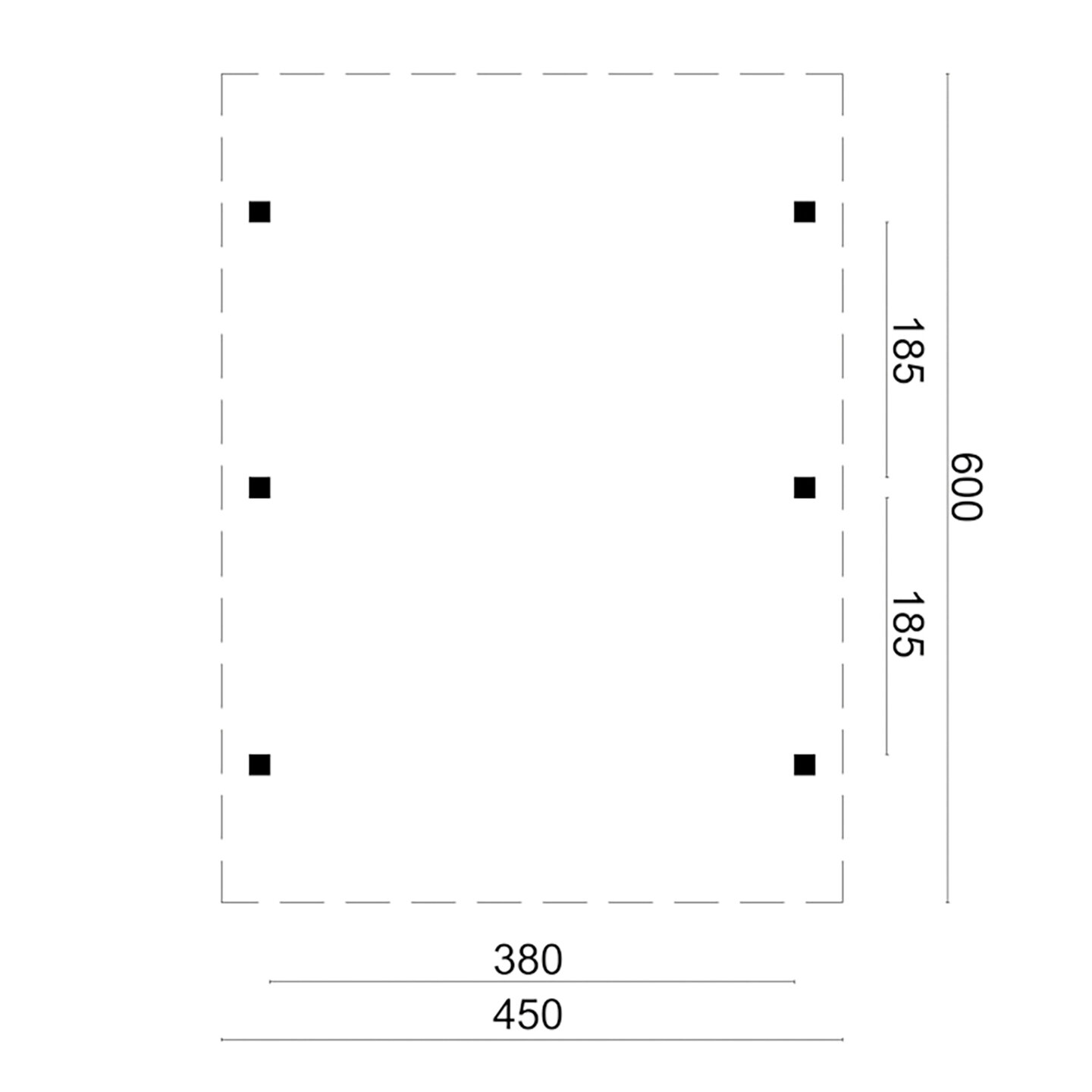 DHZ Carport Lemmer Douglas fijnbezaagd 450 x 600 cm