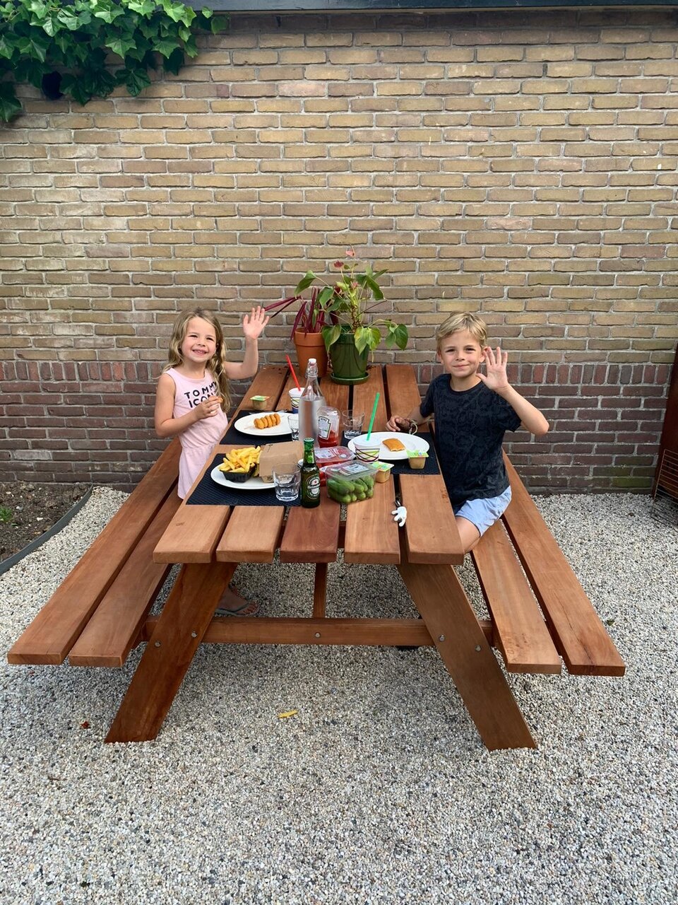 Picknicktafel Barcelona 200 x 160 x 75 cm hardhout (4-6 personen)