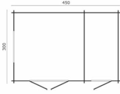 Blokhut Santander 300+150x300 cm