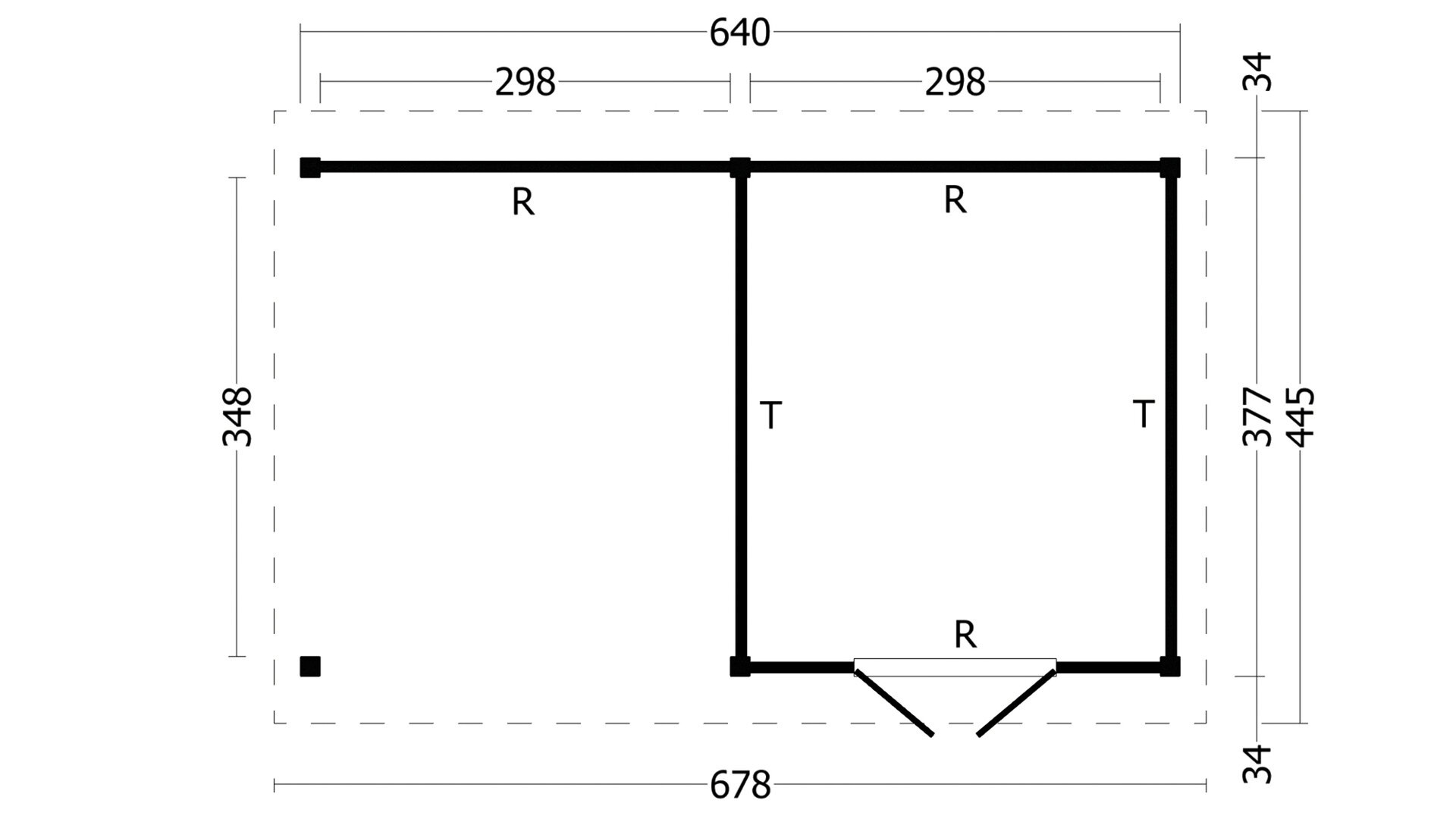 Overkapping Zadeldak Hamar XL type 3 zwart