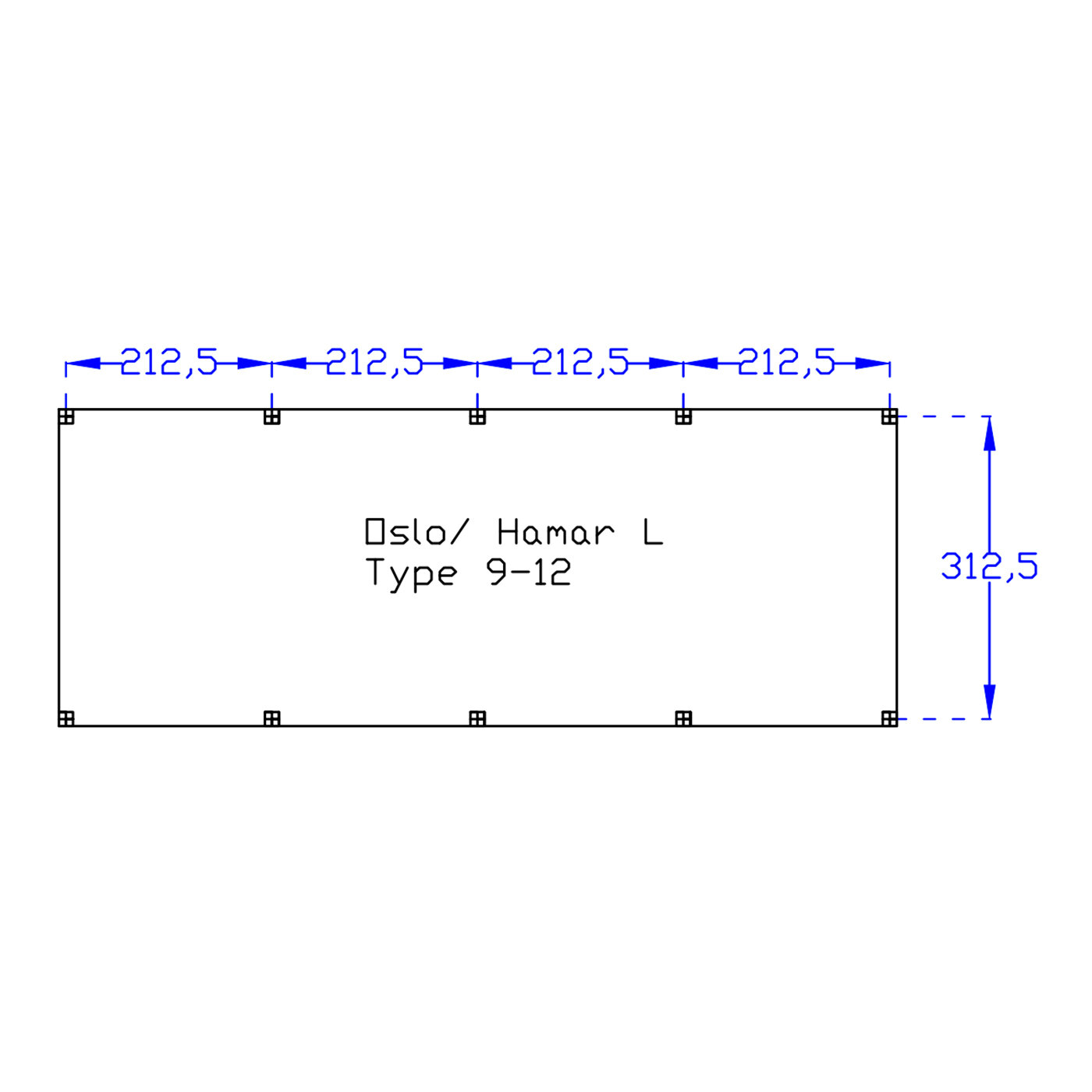 Overkapping Zadeldak Hamar L type 9