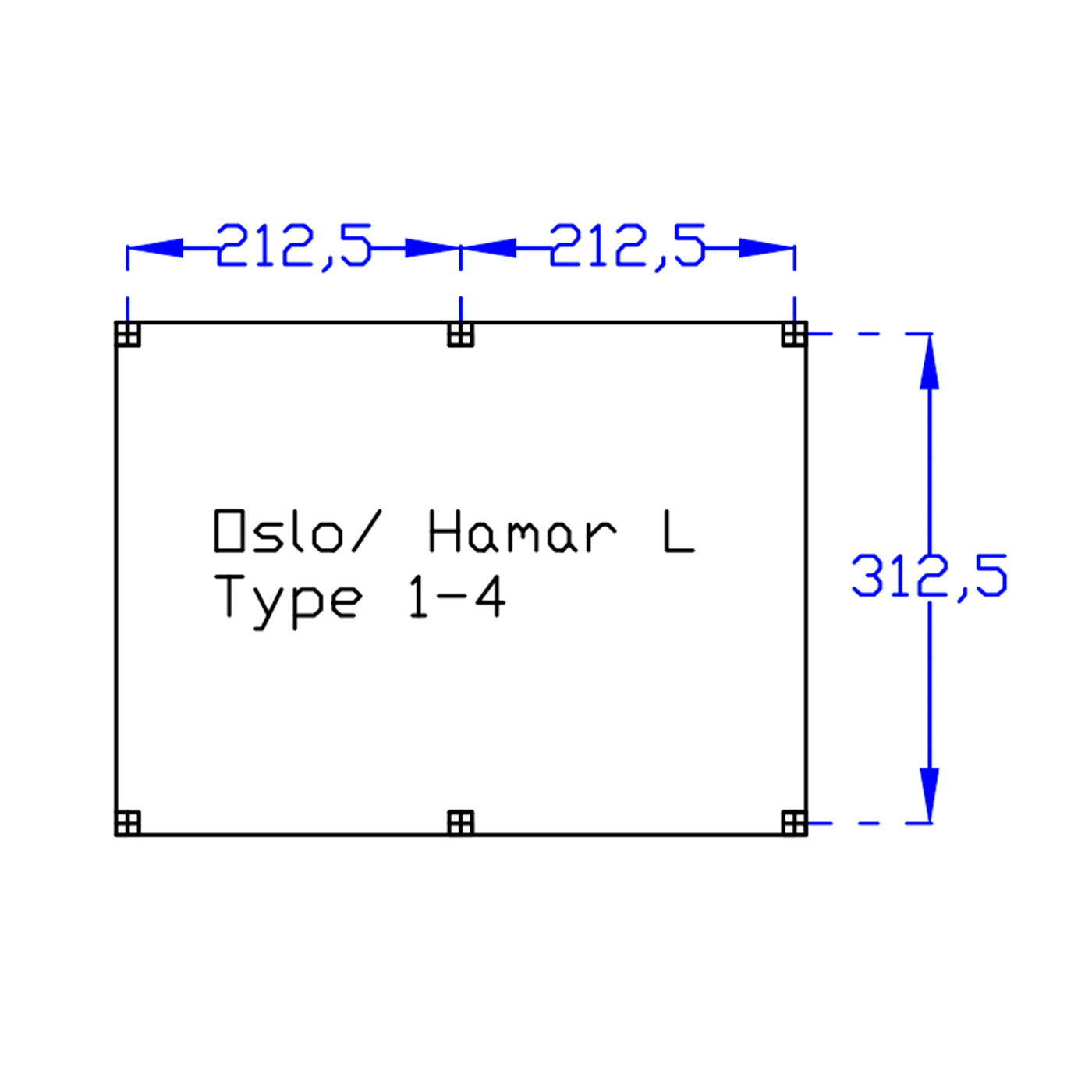 Overkapping Zadeldak Hamar L &ndash; Type 1