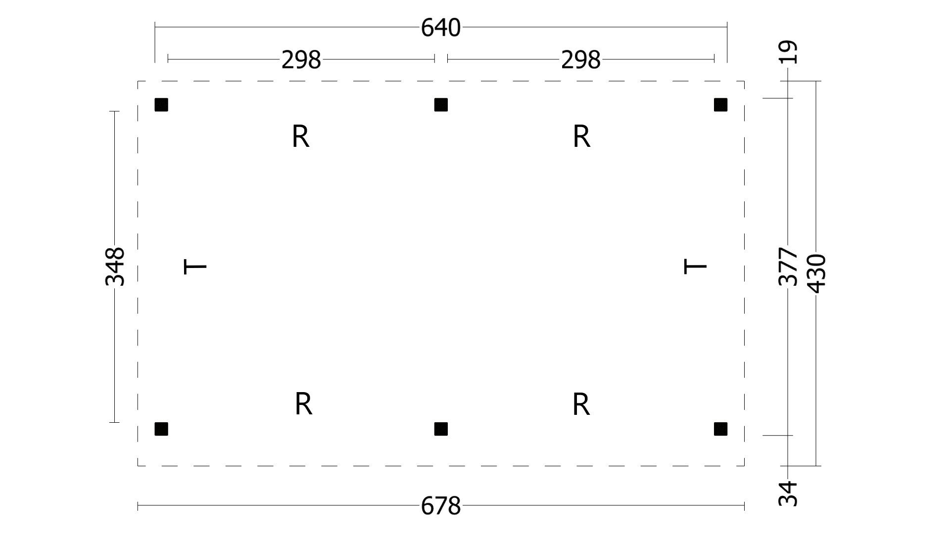 Overkapping Plat dak Oslo XL &ndash; Type 1