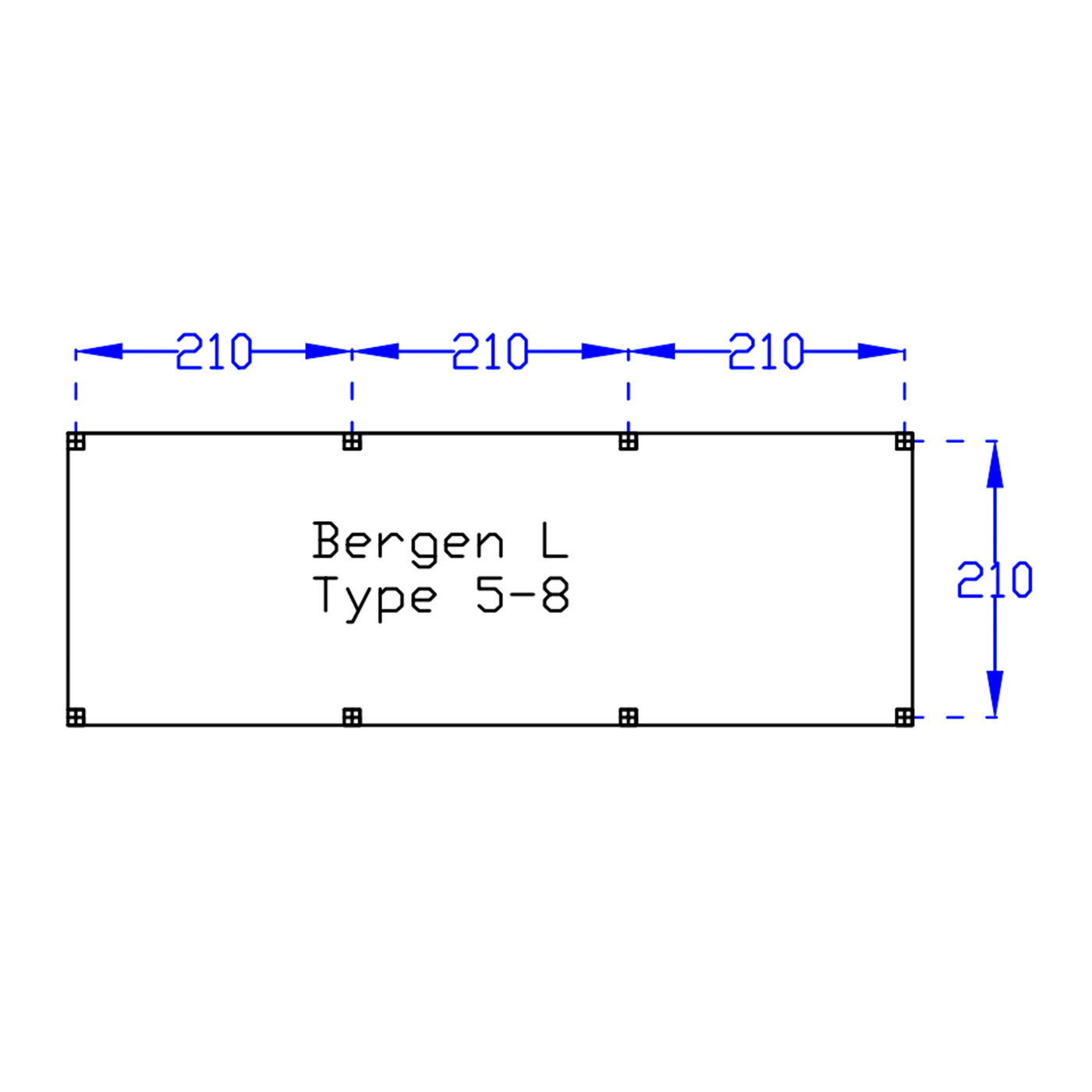 Kapschuur Bergen L Type 5 Douglas Gedroogd Potdekselplank blank