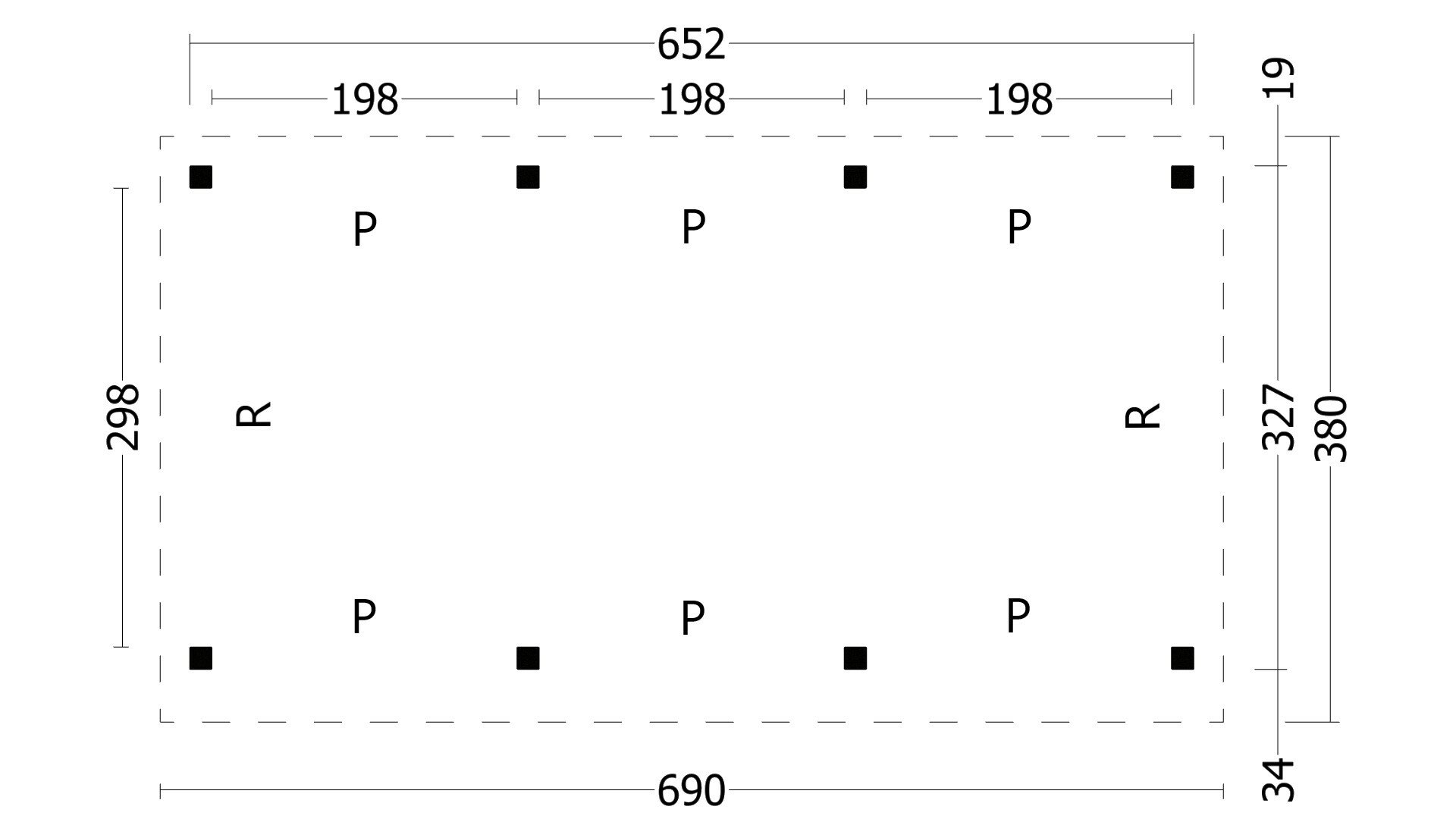 Overkapping Plat dak Oslo L &ndash; Type 5