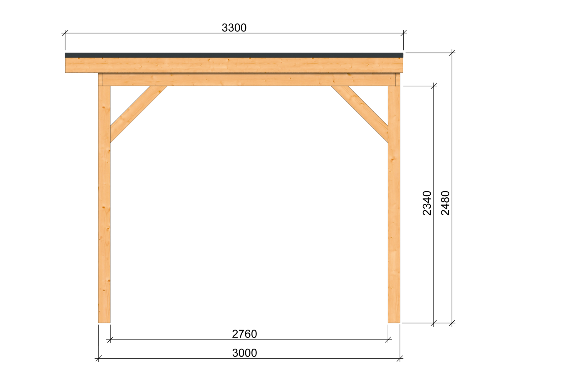 DHZ Overkapping Zoutelande 600 x 330 cm - Douglas