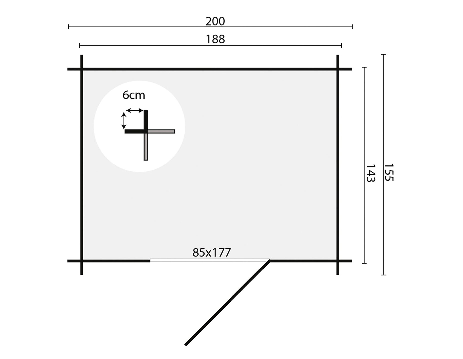 Blokhut Irina 200 x 155 