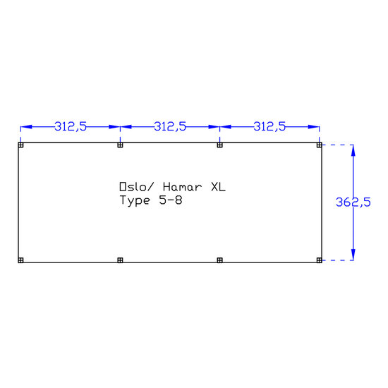 Overkapping Zadeldak Hamar XL type 5