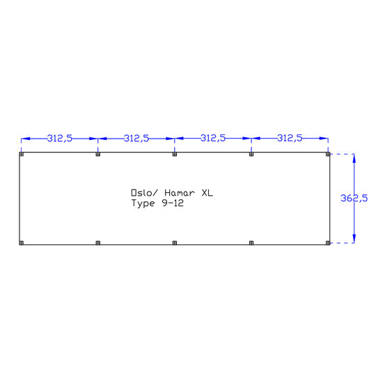 Overkapping Zadeldak Hamar XL type 9