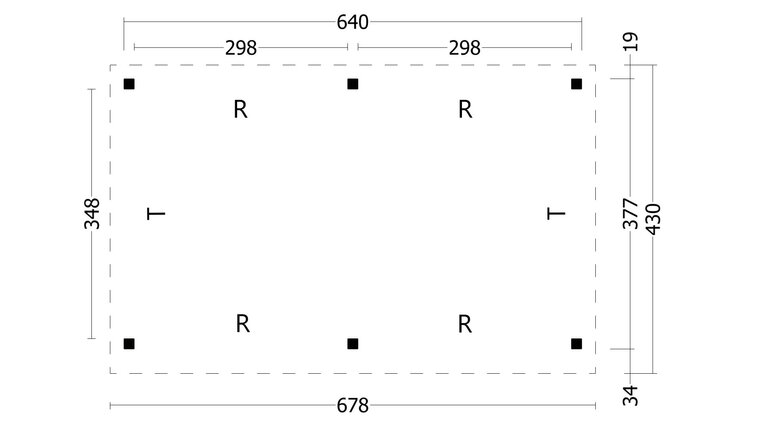 Overkapping Plat dak Oslo XL &ndash; Type 1