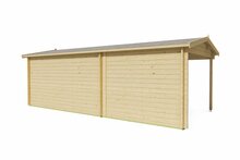 Blokhut Skeg met overkapping 720 x 340 x 243 cm Wanddikte 44 mm