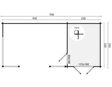 Blokhut Kukka 700 x 350 