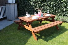 Picknicktafel Barcelona 200 x 160 x 75 cm hardhout (4-6 personen)