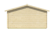 Houten Garage Rydell 470 x 570 cm met openslaande garagedeuren Wanddikte 58 mm