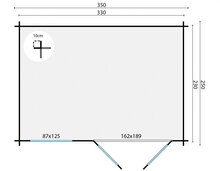 Blokhut Daisy 350 x 250 