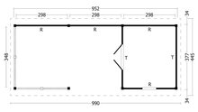 Overkapping Zadeldak Hamar XL type 7 zwart