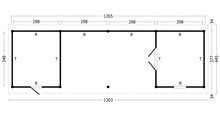 Overkapping Zadeldak Hamar XL type 12 zwart