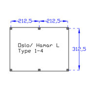 Overkapping Zadeldak Hamar L &ndash; Type 1