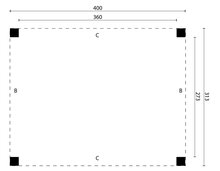 DHZ Overkapping Renesse 400 x 310 cm - Douglas