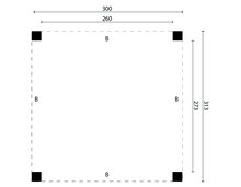 DHZ Overkapping Renesse 300 x 310 cm - Douglas