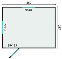 Pipowagen Onbehandeld Vuren 237 x 360 x 326 cm - Zigeunerwagen Joey