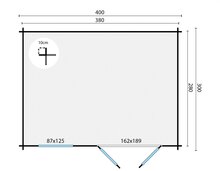 Blokhut Chloe  400 x 300